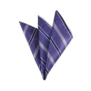 TheDapperTie - Men's Stripe Woven 10 Inch x 10 Inch Pocket Squares Handkerchief - 1 of 3