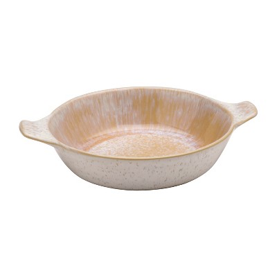 Casafina Ibiza Sand Stoneware Individual 9.5x7.5 Inch Gratin Pan with Handles