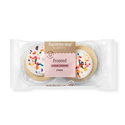 White Frosted Sugar Cookie - 2pk/2.38oz - Favorite Day™