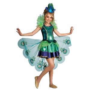 Halloween Girls Peacock Costume S(4-6), Girl