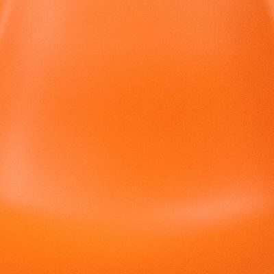 Orange Polypropylene Accent Chair with Geometric Wooden Legs