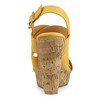 Allegra K Women's Slingback Buckle Ankle Strap Wood Platform Wedge Sandals - 3 of 4