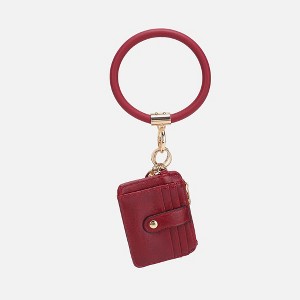 MKF Collection Jordyn Vegan Leather Bracelet Keychain with a Credit Card Holder by Mia K - 1 of 3