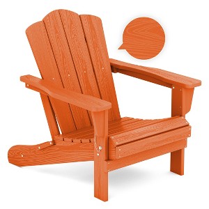 Hyleory Folding Adirondack Chair Outdoor, HDPE Patio Accent Chair - 1 of 4