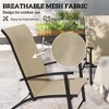 Set of 2 Outdoor Dining Chairs with High Back, Armrests, Folding Patio Chairs for Patio, Lawn, Camping - 4 of 4