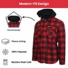Galaxy Matix Men's Hooded Flannel Faux Sherling Lined Shacket - 3 of 4