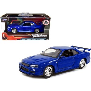 Brian's Nissan Skyline GT-R R34 Blue Fast & Furious" Movie 1/32 Diecast Car Model by Jada" - 1 of 4