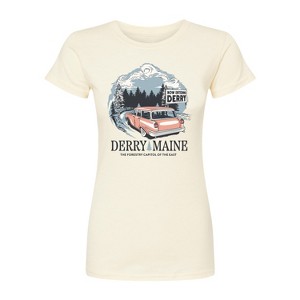 Women's - IT: Welcome to Derry - Welcome To Derry Destination Fitted Graphic T-Shirt - 1 of 3