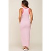 PinkBlush Pink Striped Ribbed Sleeveless Maternity Maxi Dress - 4 of 4