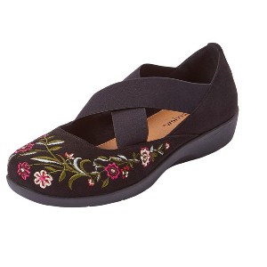 Comfortview Women's The Stacia Mary Jane Flat (Wide Widths Available) - 1 of 4