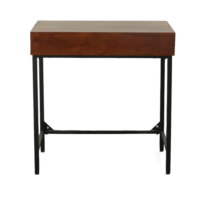 Raleigh Rustic Top RTA Writing Desk Chestnut/Black - Carolina Chair &#38; Table, 4 of 8