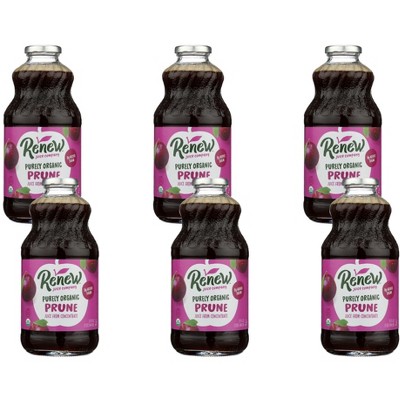 Renew Juice Company Purely Organic Prune Juice  - Case of 6/32 fz