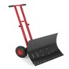 Heavy Duty Snow Shovel with Wheels, 5-Position Angle & Height Adjustable Handle, Sidewalk Yard Snow Plow, Driveway Snow Removal - 4 of 4