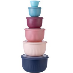 COOK WITH COLOR DEEP MIXING BOWLS WITH LID 12 PIECE - 1 of 4