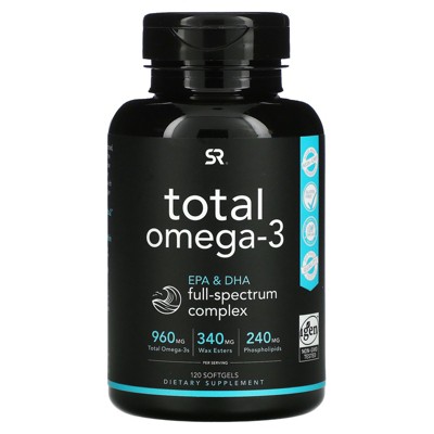 Sports Research Total Omega-3, 120 Softgels, Omegas and Fish Oil