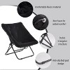 Comfy sofa, Soft Faux Fur Oversized Folding Accent sofa, Lounge Lazy Chair for Adults, Metal Frame Moon Chair for Bedroom, Living Room, Dorm Rooms - 3 of 4