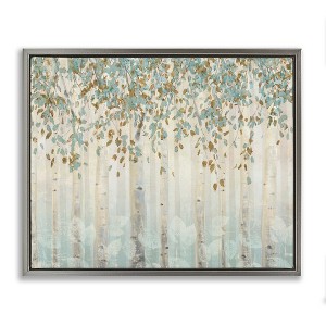Stupell Industries Abstract Soft Forest Trees Floating Frame Canvas Art, Gray, 31" x 25" - 1 of 4