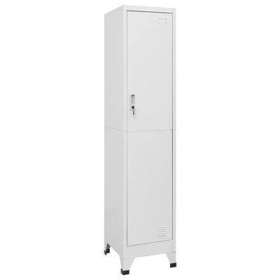Locker Grey Steel Large Locker Cabinet Rectangular Industrial  vidaXL