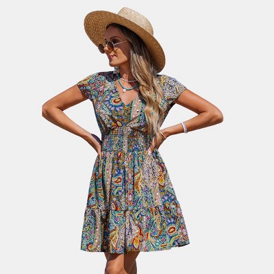 Women's Vibrant Soul Paisley Mini Dress - Cupshe