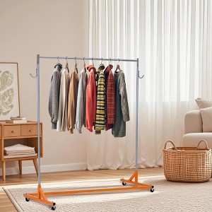 Z Rack, Portable Rolling Clothes Rack, Heavy Duty Garment Rack with Nesting Base, Commercial Clothing Rack with Wheels for Living Room, Bedroom - 1 of 4