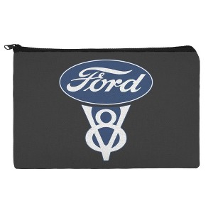 Ford Vintage V8 Logo Makeup Cosmetic Bag Organizer Pouch - 1 of 4