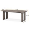 Resenkos Rectangular Dining Table, 71" Farmhouse Breakfast Table for 6 to 8 People,Gray - 4 of 4