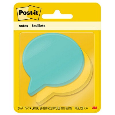 Post-it Super Sticky Die Cut Notes 2/PK Blue/Yellow 7350BLB