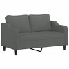 vidaXL 2-Seater Sofa Dark Gray 55.1 in. Fabric - 2 of 4