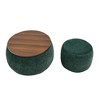 NicBex Modern Round Storage Ottoman Set of 2 Small Footstools with Panel Top for Bedroom and Living Room - 3 of 4