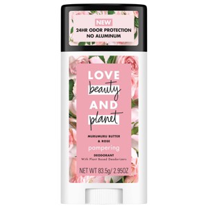 Love Beauty Planet Murumuru Butter and Rose Deodorant - 2.95oz