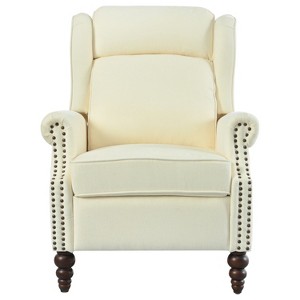 Christopher Knight Home Barnn 29.75" Upholstered Push Back Recliner Chair with Classic Wing Back - 1 of 4