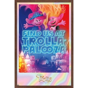 Trends International Trolls: Band Together - Viva and Poppy at Trolla-Palooza Framed Wall Poster Prints - 1 of 4