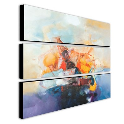 Trademark Fine Art -Zavaleta 'Abstract III' 3-panel Art Set