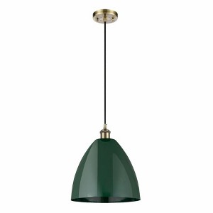 Plymouth Dome - 1 Light Cord Hung Mini Pendant In Industrial Style-14.75 Inches Tall and 12 Inches Wide - 1 of 1