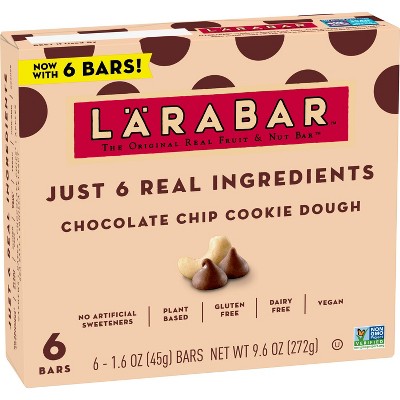 Larabar Chocolate Chip Cookie Dough Protein Bar - 9.6oz/6ct