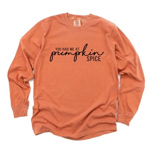 Simply Sage Market You Had Me At Pumpkin Spice Garment Dyed Long Sleeve - 1 of 4