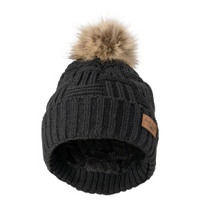 Britt's Knits Women's Plush-Lined Knit Hat with Pom - 1 of 1