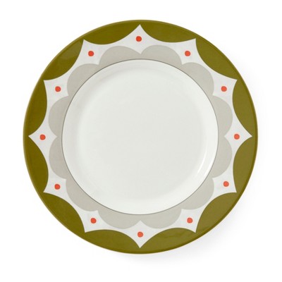 Kit Kemp by Spode 8.75" Geo Salad Plate, Geometric Abstract Design, Porcelain, Dishwasher and Microwave Safe, Ideal for Appetizers, Dessert, Snacks