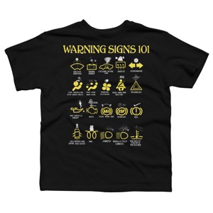 Boy's Design By Humans Car Warning Signs 101 By ZeusSE T-Shirt - 1 of 2