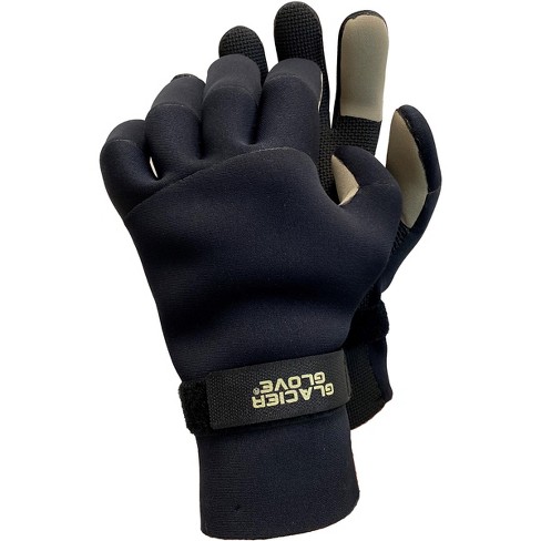 Glacier Glove Perfect Curve Waterproof Fleece-Lined Neoprene Gloves - Black