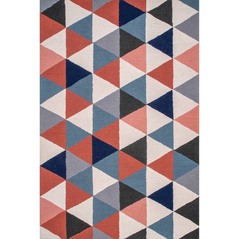 Bianca Triangles Area Rug Blue - nuLOOM, 1 of 11