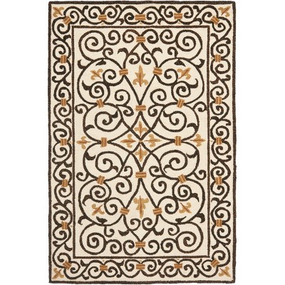 ivory/dark brown
