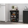 NicBex Mobile Kitchen Island Cart Morden Kitchen Carts on Wheels with Storage, 2 Open Shelves, 1 Rack, and 1 Drawer for Kitchen - 3 of 4