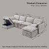 SinCiDo 116.54" Modular Couch Sofa with Storage, U-Shape 4 Seater Cloud Couch Sectional with Ottoman, Modern Sofa with Deep Seat & Pillow - 4 of 4