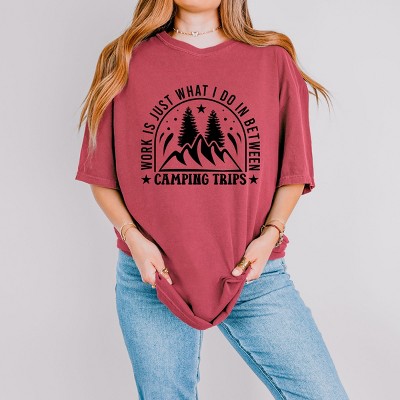 Simply Sage Market Work Between Camping Trips Garment Dyed Tee