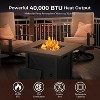 ZAFRO 28" Fire Pit Table, 40000 BTU Propane Fire Pit Table with Lid,Rain Cover and 3 Pounds Lava Stones for Outdoor Backyard, Courtyard - 3 of 4