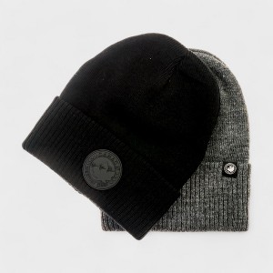 Canada Weather Gear Men's 2-Pack Ribbed Knit Beanies - Warm & Stylish Winter Hats - 1 of 3