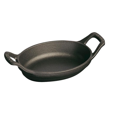 Vintage Oval Cast Iron Skillet~Fajita~Low Edges~Frying Pan