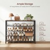 VASAGLE 5 Tier Shoe Rack for Closet, Entryway, Rustic Brown and Black - 3 of 4