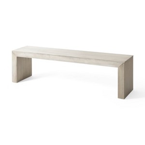 GDFStudio Alveton 63" Acacia Wood Dining Bench - 1 of 4